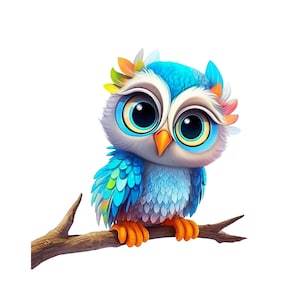 Chouette, clipart hibou mignon, téléchargement numérique transparent hibou, hibou mignon PNG JPEG, hibou filles imprimable, animal de la forêt mignon