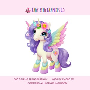 Unicorn Clipart, Cute Pastel Rainbow Pegasus Unicorn PNG, Rainbow ...