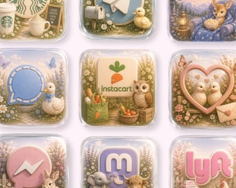 348 App Icons | iPhone icon pack, Android icons | Cozy Animal Nature Aesthetic Wallpapers, Duck Core, cute iPhone icons, iPad Wallpapers