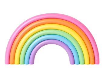 Cute Rainbow Clipart, Pastel Rainbow PNG Instant Download Transparency, Simple Pastel  Rainbow Cartoon Clipart, Kids Rainbow Design