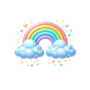 Simpatico clipart arcobaleno, glitter arcobaleno PNG download immediato trasparenza, semplice pastello scintillante Rainbow Cartoon Clipart, design arcobaleno per bambini