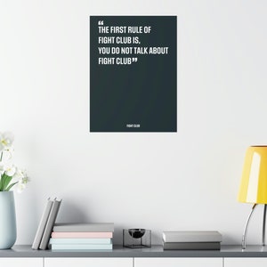 Fight Club Movie Quote Poster - Digital Download - Printable Wall Art - Gift Idea - Movie Quotes