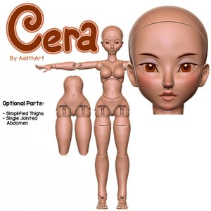 Cera | AelithArt | BJD | Ball Jointed Doll | Resin 3D Printed