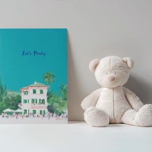 Let's Party – Carte d'invitation numérique pour fête d'été/anniversaire | Formats A5 et A6