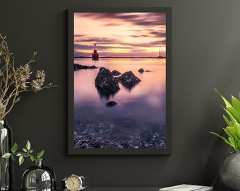 Photography of sunrise in Brittany. Long exposure. High quality printing, Photo Image Poster Poster Wall Decoration