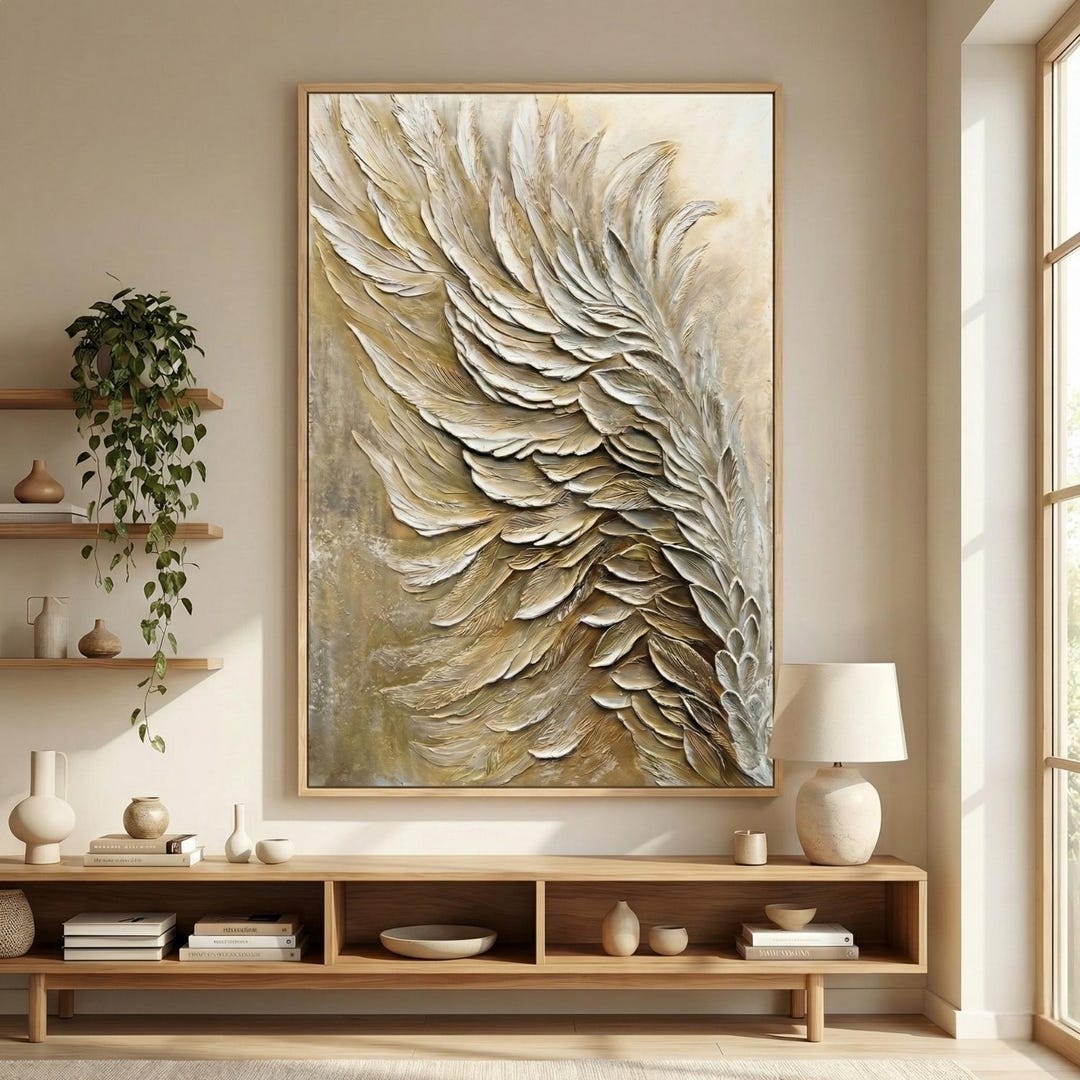 Textured Abstract Wall Art | 3D Neutral Beige Canvas | Large Luxury ...