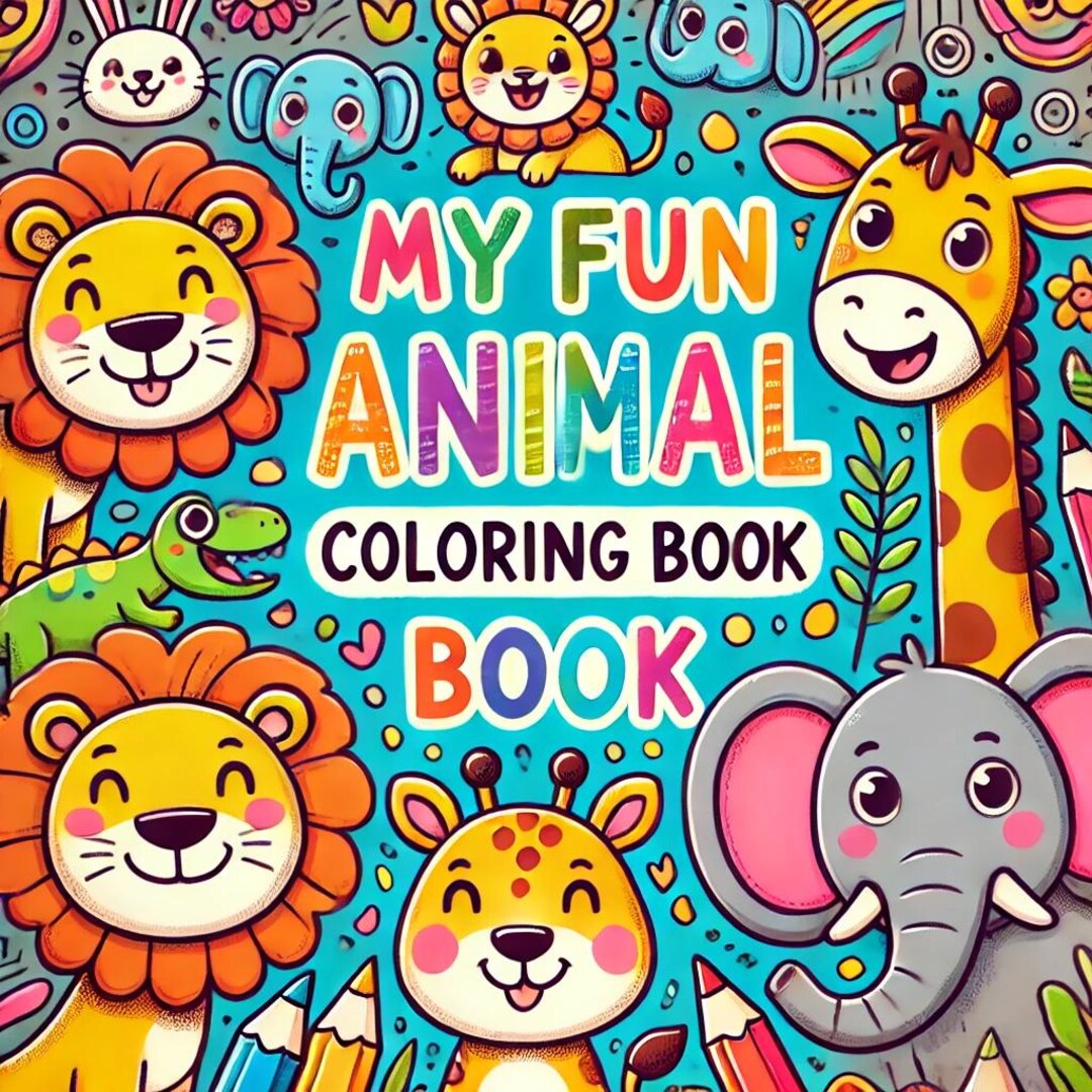 Printable Animal Coloring Book for Kids Fun and Educational 20 Pages - Etsy