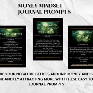 Journal Prompts for Money Mindset | Money Journal | Money Journal Prompts | Money Mindset Journal | Money Manifestation Journal