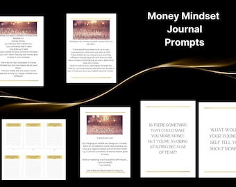 Journal Prompts for Money Mindset | Money Journal | Money Journal Prompts | Money Mindset Journal | Money Manifestation Journal