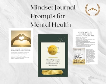 journaling prompts for mental health PDF / journaling prompts for mental health / journal prompts mental health / mindset journal / mindset