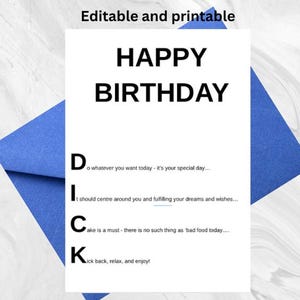 Funny Rude Birthday Card for Adults | Editable Instant Download | Printable & Email | Digital Crude Card | NSFW Humor | Insulting Card