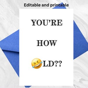 Funny Rude Birthday Card for Adults | Editable Instant Download | Printable & Email | Digital Crude Card | NSFW Humor | Insulting Card