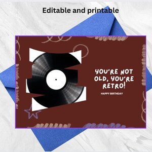 Funny Rude Birthday Card for Adults | Editable Instant Download | Printable & Email | Digital Crude Card | NSFW Humor | Retro Card