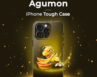 Augmon Digimon iPhone 15 case, Crest of courage, Digivice, Digimon iPhone case, Digimon gift phone case, Digimon 01, 02, Augmon gift