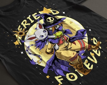 Gatomon & Wizardmon "A Friend Forever" T-Shirt  Because True friends are Forever. Digimon Tailmon and Wizardmon Bestfriends forever Shirt