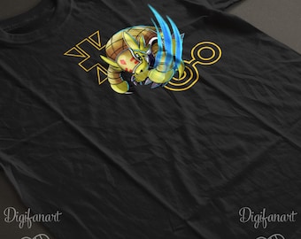 Armadillomon and Ankylomon Digimon T-shirt 'Grounded in Strength' Digimon adventure 02, Inspirational Tee, Crest of Reliability & Knowledge