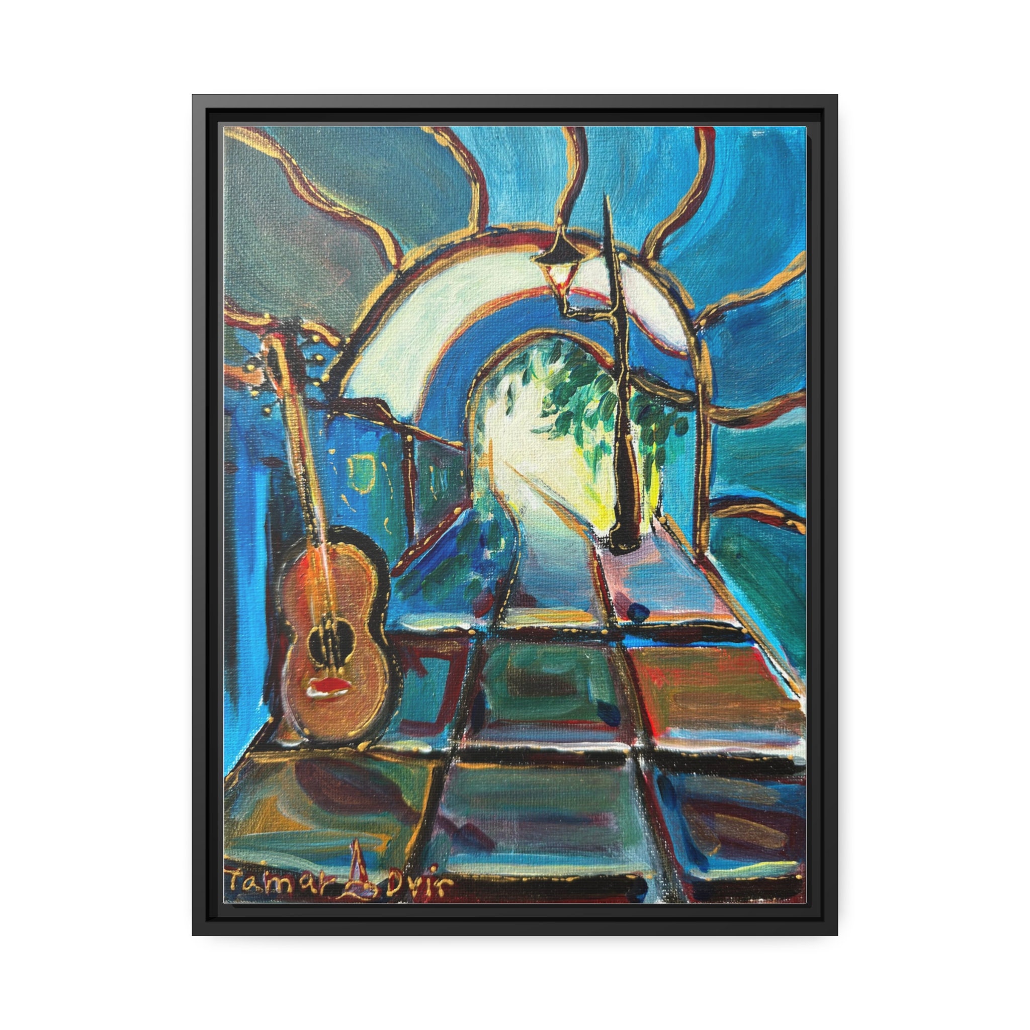 Wall art, the city of Safed, the city of artists and musicians. Holy City print.Jewish painting.Israeli art print.spiritual image. realistic