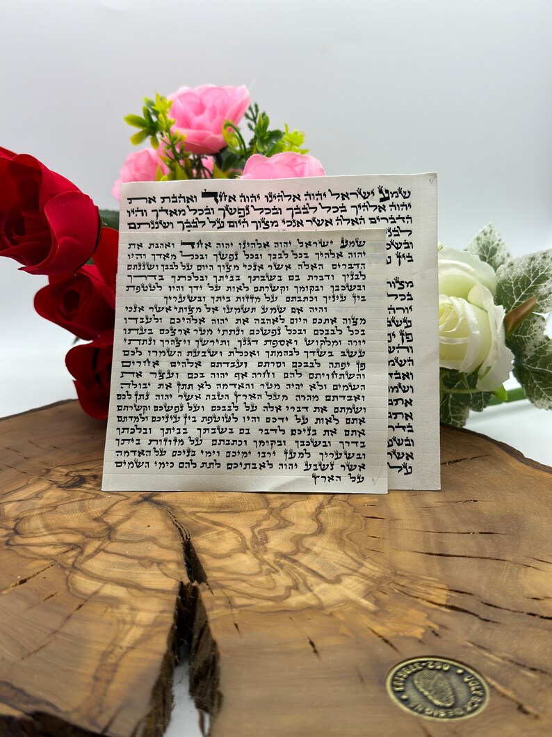 A Kosher Mezuzah Scroll. the Mezuzah is Made According to Etsy