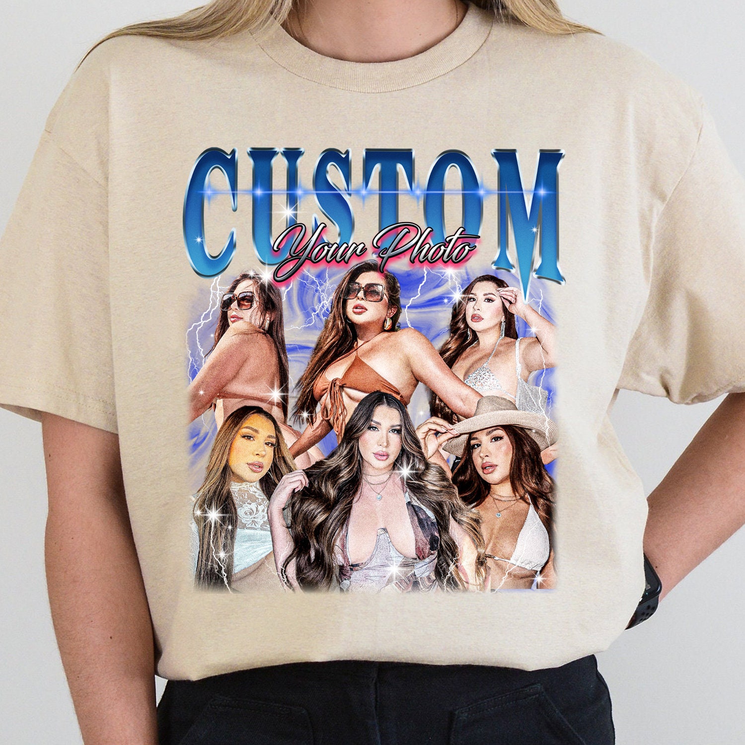 Discover Custom Bootleg Rap Tee, Vintage Custom Funny Rap Shirt, Custom Photo Vintage T Shirts, Insert Your Design, Custom Girlfriend Shirt