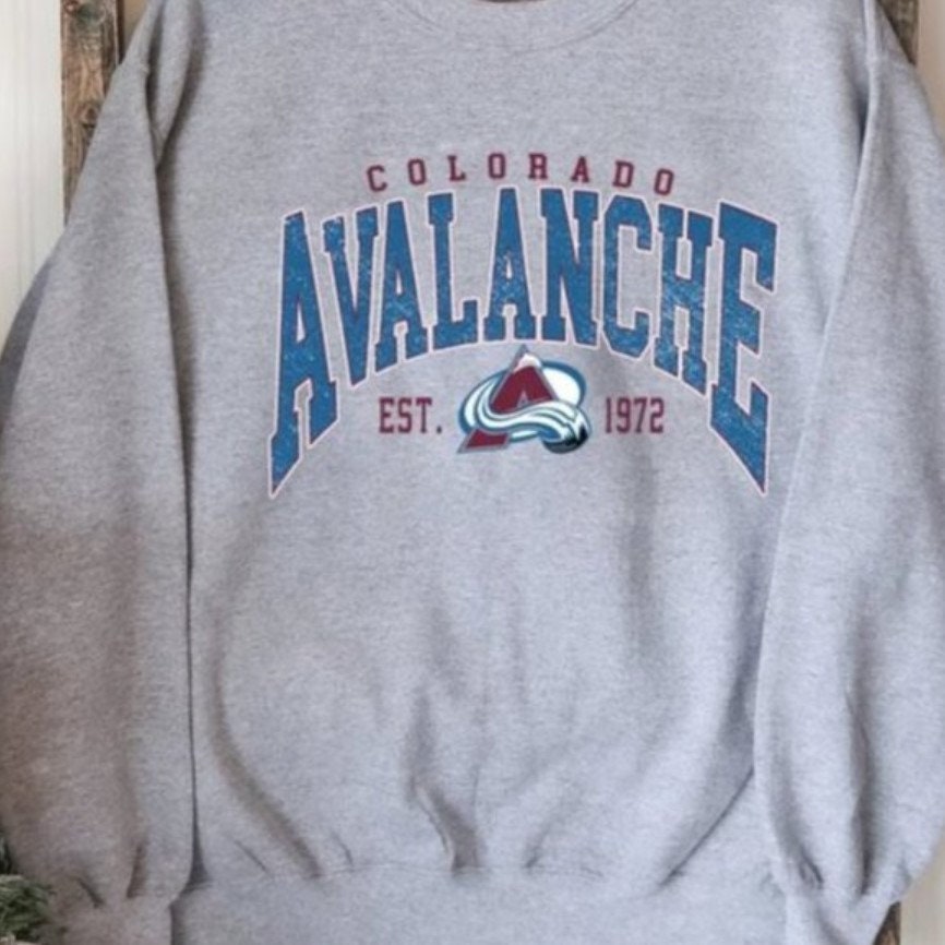 Denver Colorado Avalanche, NHL One of a KIND Vintage Sweatshirt with T –  ShopCrystalRags