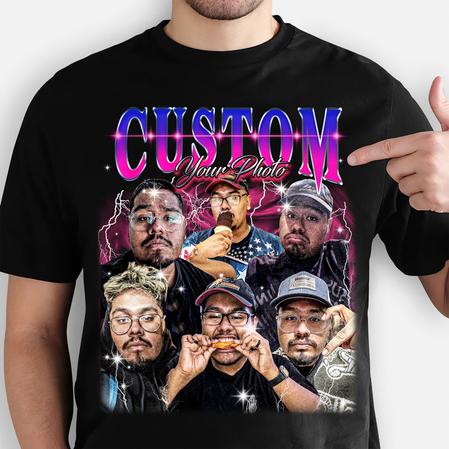 Discover Custom Bootleg Rap Tee, Vintage Custom Funny Rap Shirt, Custom Photo Vintage T Shirts, Insert Your Design, Custom Girlfriend Shirt