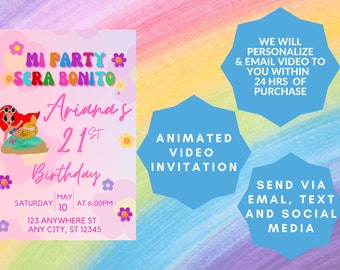 KAROL G MAÑANA Sera bonito invite | invitation | karol g invitación | bichota party | animated party invite