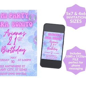 KAROL G MAÑANA Sera bonito invite | mi party sera bonito invitation | karol g invitación | bichota party