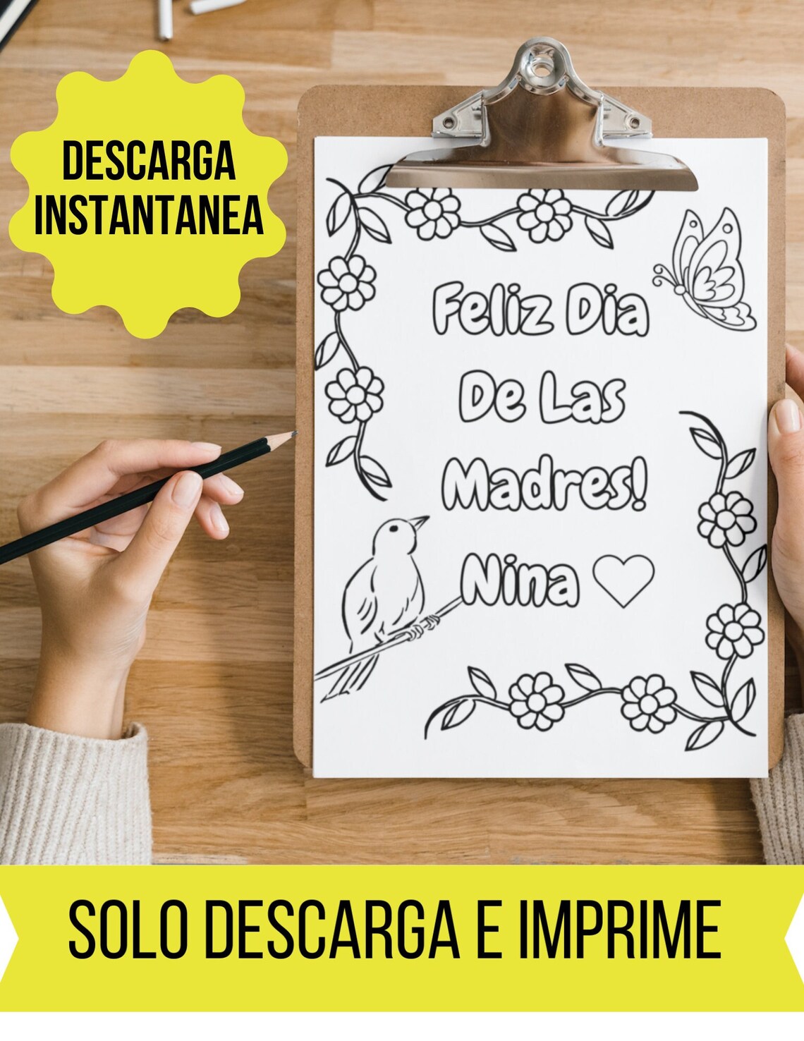 Mami Printable Feliz Dia De Las Madre's Madrina| Nina| Mother's Day Printable | Kid's ...