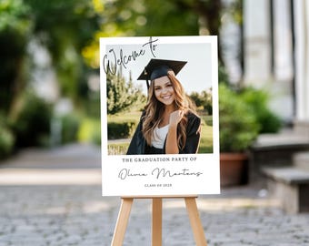 Photo Graduation Welcome Sign, Editable Canva Template (Digital Download) -103