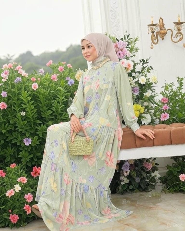 sachin and babi light blue dress Afflatus Hijab - Ilhan Omar