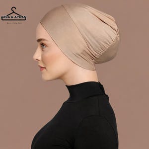 Cotton Under Scarf Inner Hijab - Soft & Elegant Instant Scarf for Modest Fashion | Tie Back Bonnet Cap with Chin Support | 14 Color Options