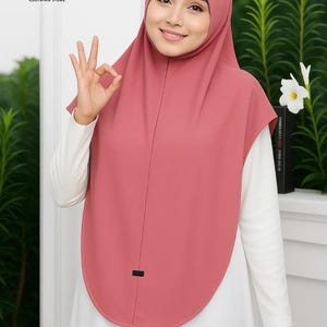Slip-On Instant Hijab 2XL - Premium Moos Crepe Muslimah Hijab, Modest Fashion, Ready-to-Wear Kopftuch