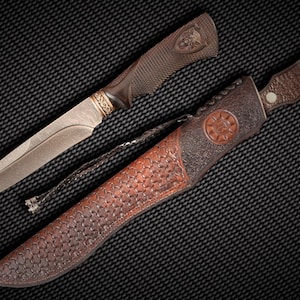 Exсlusive handiwork knife &#39;Angry Wolf&quot; MesserNr1