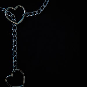 Heart Choke Chain Silver