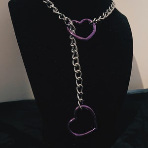 Heart Choke Chain Purple