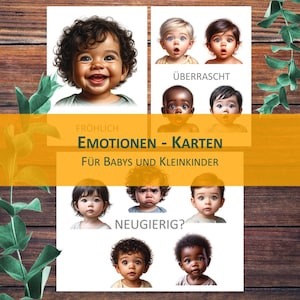 Emotionskarten Babys Kleinkinder Deutsch Emotionen Lernkarten Emotionen Lernkarten Montessori Emotionale Intelligenz Aquarell Stimmung Karten