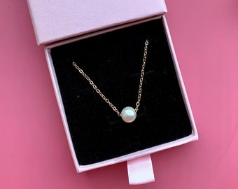 Parel van wijsheid hanger ketting, parel medaillon, jubileumcadeau
