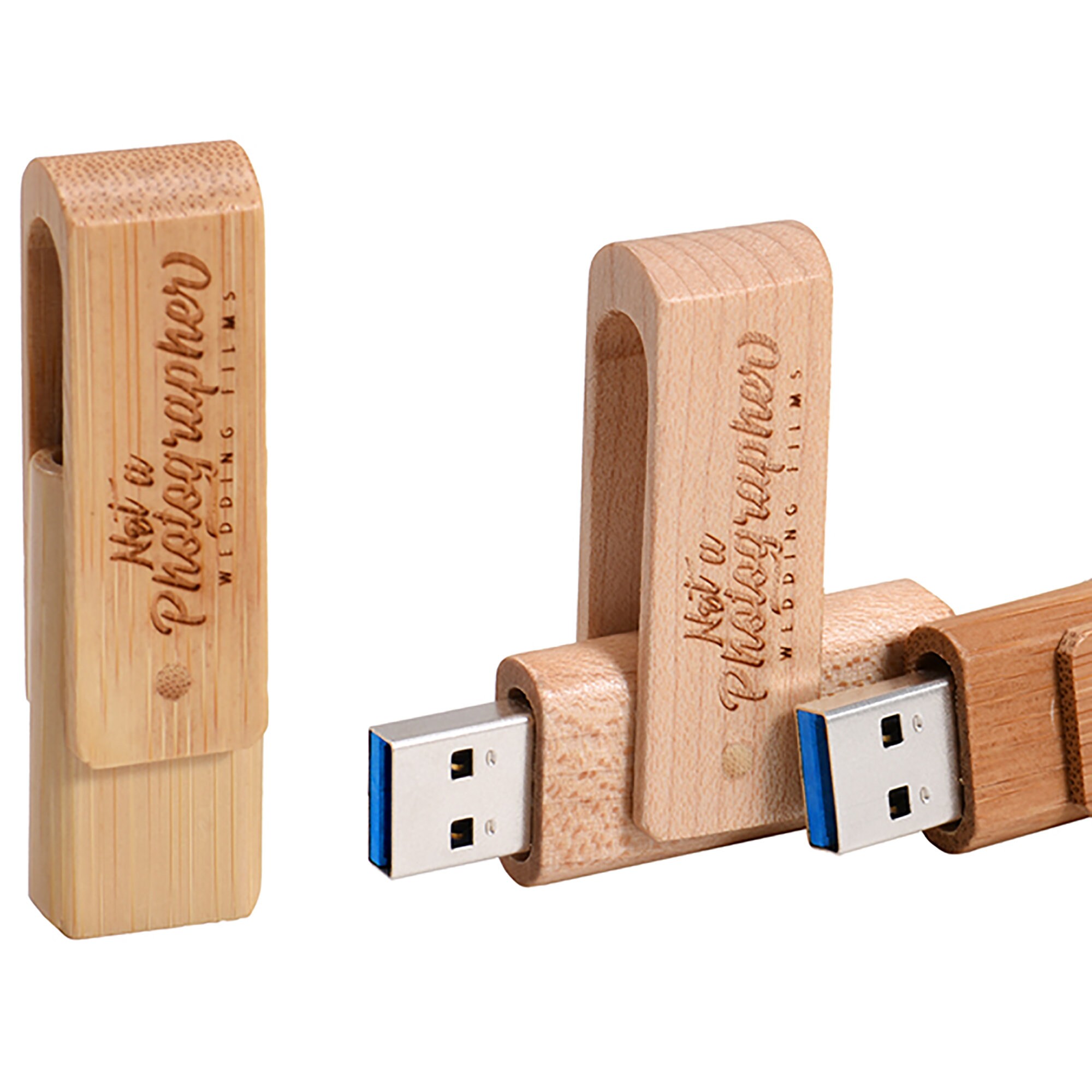 Usb Key Chain Flip Top Engraved Wooden USB 3.0 Walnut Maple Wood Pen Drive USB Key ...