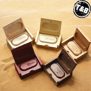 Personalized Engraved Wooden | USB 3.0 | Walnut Maple Flash Drive A Pen Drive With Custom Logo 4 8 16 32 64 128 GB Anniversary Birthday Gift