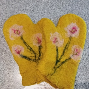 Felted gloves or oven mitts