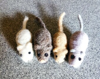 Mäuschen, Maus, Katzenspielzeug Merinowolle, Natürlich, Nachhaltig, Handgefertigt