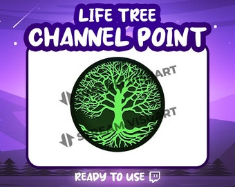 Life Tree Twitch Channel Point Icon: Grünes Yggdrasil Stream Reward (Digitaler Download)
