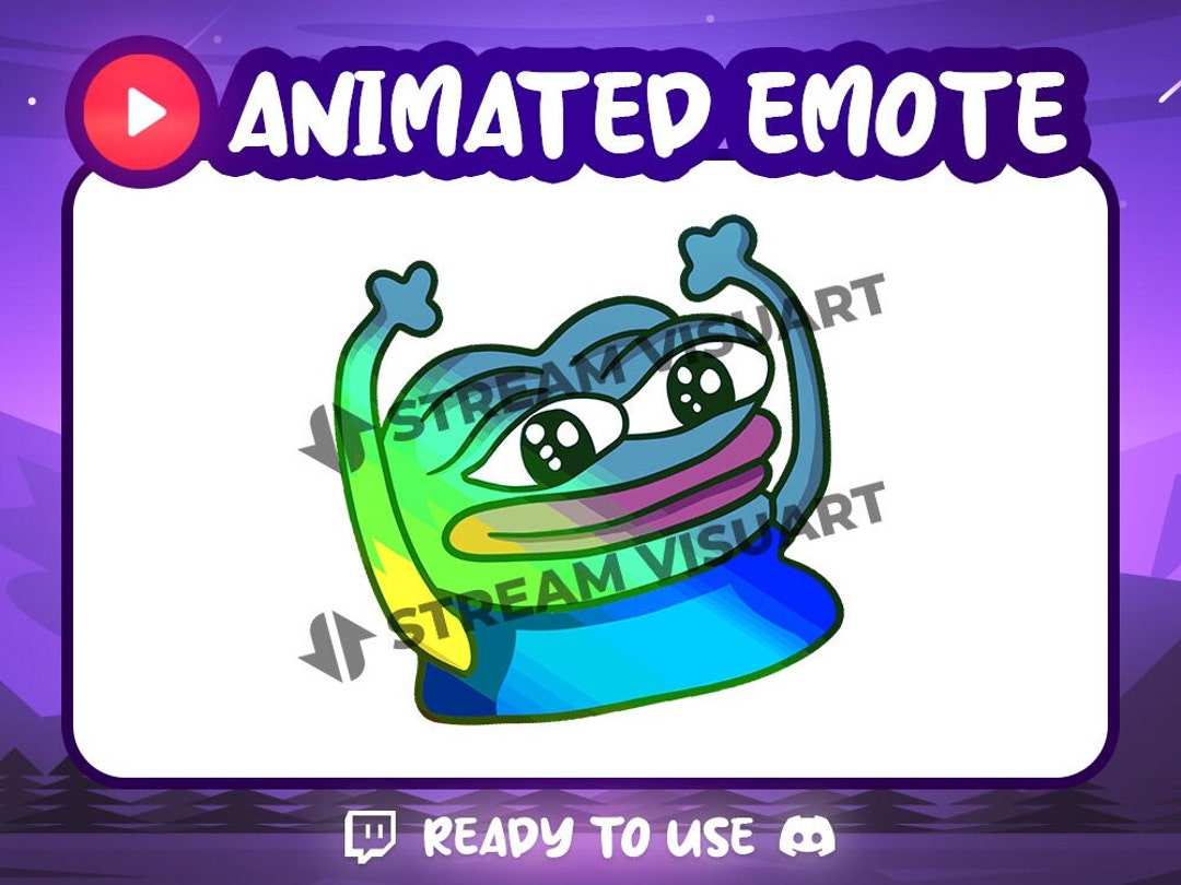 Hyper Emote Pepe Hype Dance Animated Emote: Twitch/discord Stream Emoji (GIF) - Etsy