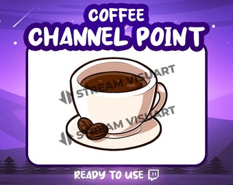 Icono de punto de canal de Twitch de taza de café (descarga digital)