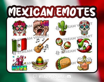 メキシカンフィエスタTwitchエモート×12（チリ、テキーラ、ソンブレロ）（デジタルダウンロード）