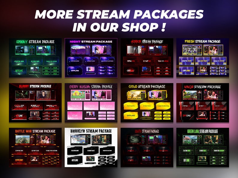 Death Twitch Overlay Package Horror Aesthetic Annihilation Animated ...