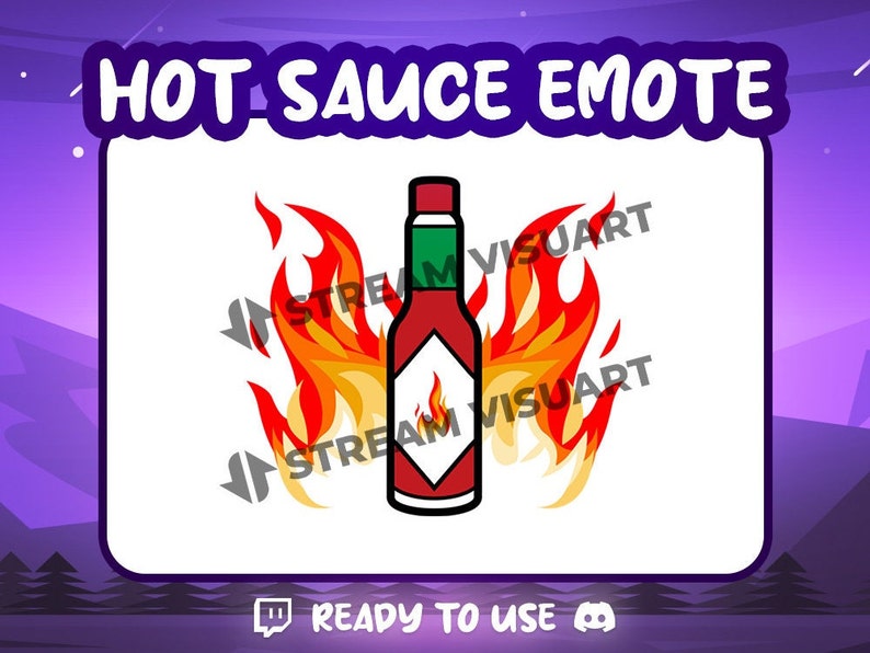 Hot Sauce Twitch Emote Discord Emoji Kick Subscriber Spicy Chili Pepper