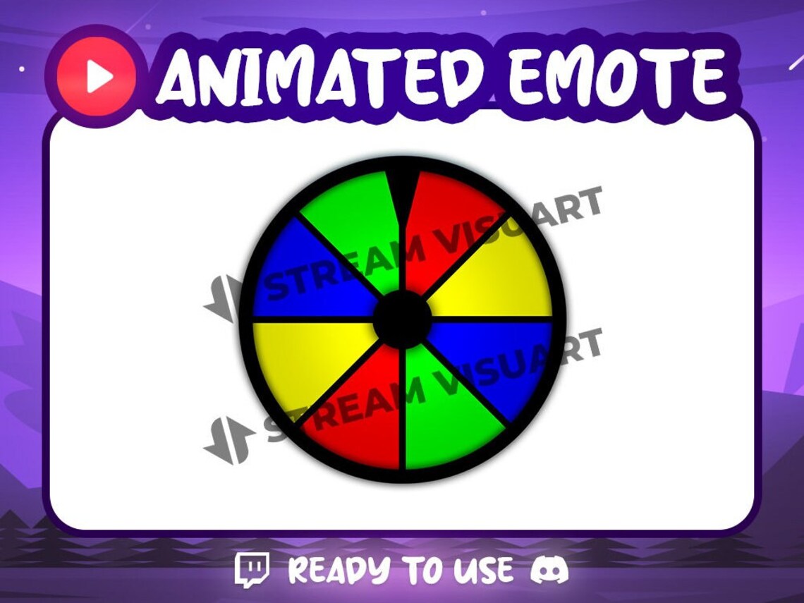 Wheel Animated Emote Twitch Emotes Casino Choice Random Picker Decision Spinner Slots Winner