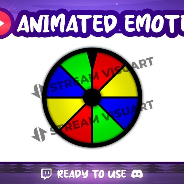 Wheel Animated Emote Twitch Emotes Casino Choice Random Picker Decision Spinner Slots Winner Loser Stream Sub Emoji Discord Kick