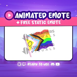 LGBTQIA+ Flag Animated Emote: Twitch, Discord, Kick